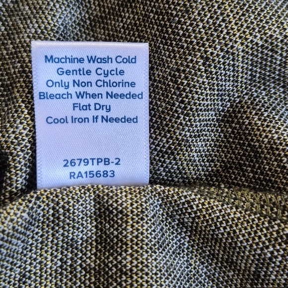 Allison Joy Monochrome Checkered Bell Sleeve Blouse - Picture 6 of 6